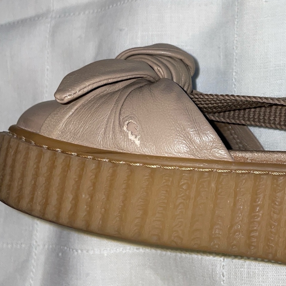Knot-Front Lace-Up Flats in Taupe - Picture 4 of 9
